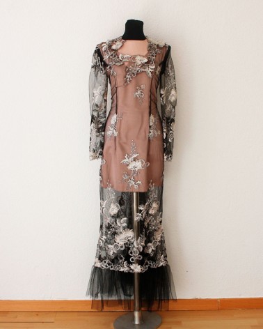 Vestido Largo Corte Sirena de Tul