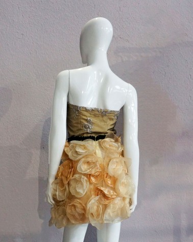 Falda Fiesta Floral Amarillo Natural