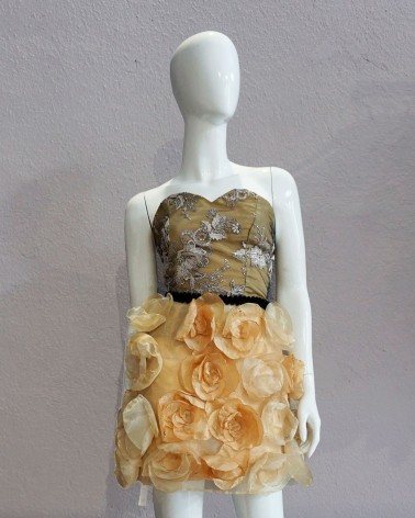 Falda Fiesta Floral Amarillo Natural