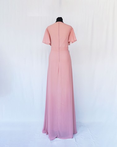 vestido de fiesta largo rosa LAC1382