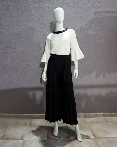 Pantalón ancho plisado de Fiesta negro