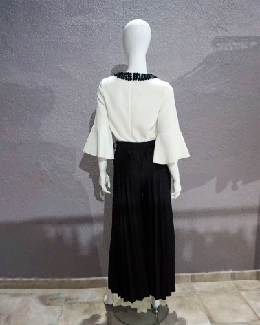Pantalón ancho plisado de Fiesta negro