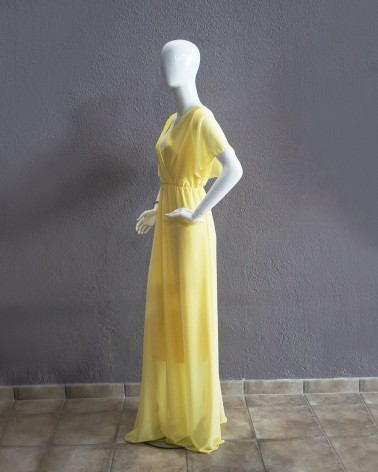 Vestido largo amarillo