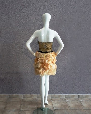 Falda Fiesta Floral Amarillo Natural