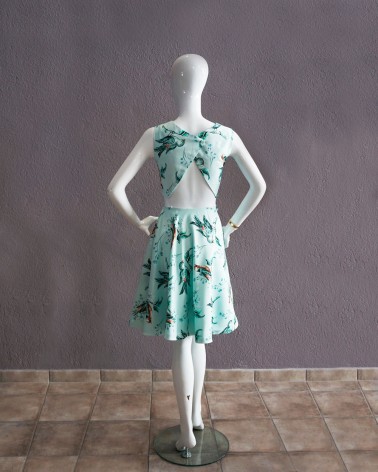 Conjunto dos piezas con estampado de aves
