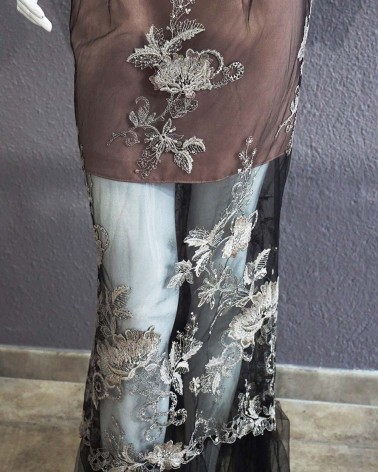 Vestido Largo Corte Sirena de Tul