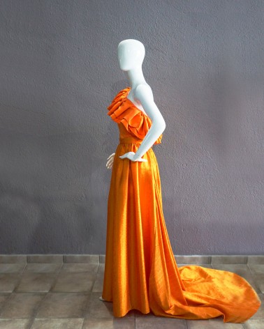Top Fiesta Outlet Naranja Sin Manga