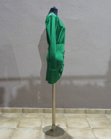 Vestido Mini De Manga Larga Verde