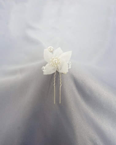 Horquilla Floral de Tul para novia