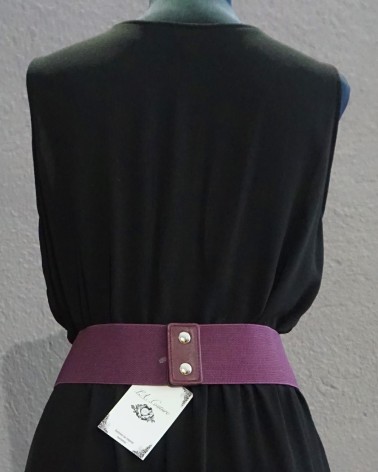 Cinturón Elástico Flores morado