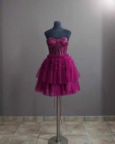 Vestido de Fiesta Corto encorsetado Buganvilla