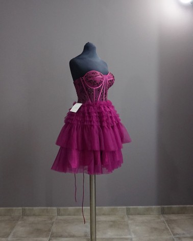 Vestido de Fiesta Corto encorsetado Buganvilla