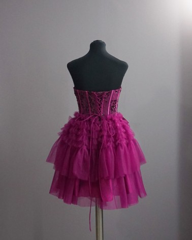 Vestido de Fiesta Corto encorsetado Buganvilla