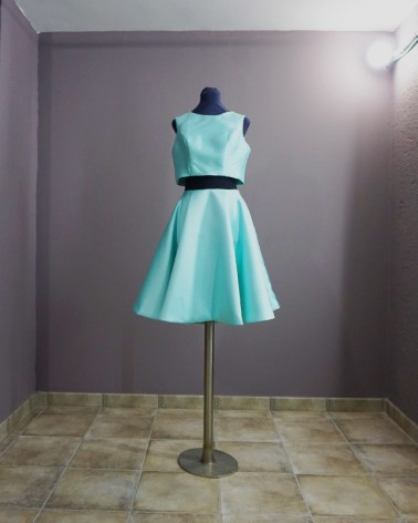 Vestido de dos piezas verde menta