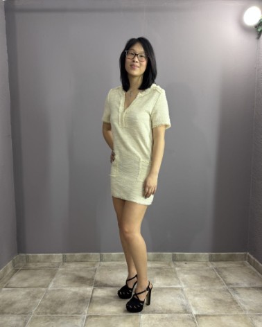 Vestido corto Blanco estilo Chanel