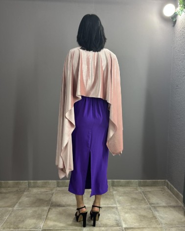 Capa de Terciopelo Rosa empolvado
