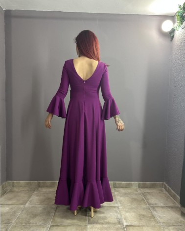 Vestido Buganvilla Con Manga Acampanada