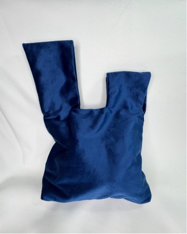 Bolso Aterciopelado Azul Oscuro Brillante