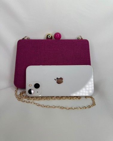 Clutch buganvilla con textura