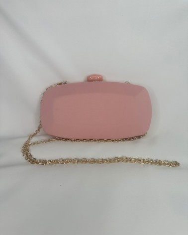 Clutch rígido Ovalado Rosa Palo