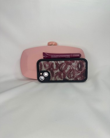 Clutch rígido Ovalado Rosa Palo