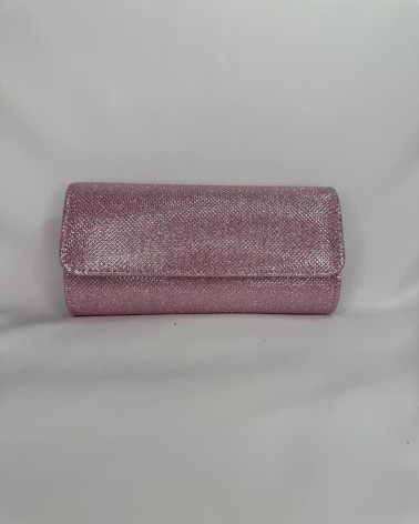 Bolso Rosa De Brillantina Rectangular