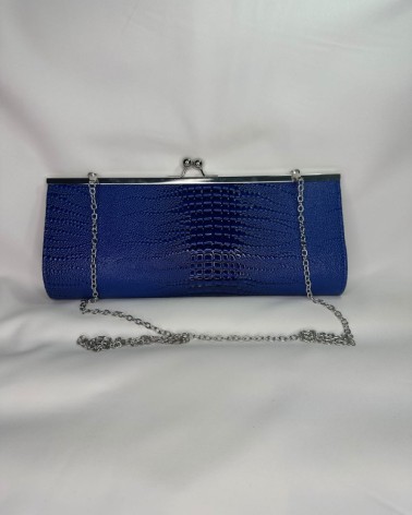 Clutch cocodrilo azul