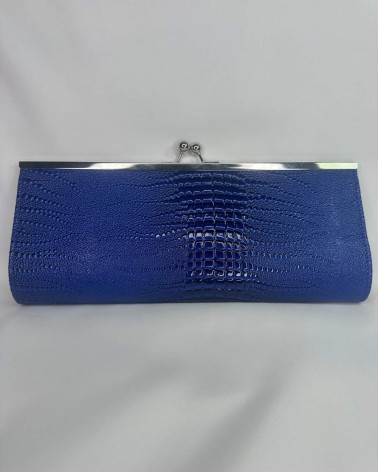 Clutch cocodrilo azul
