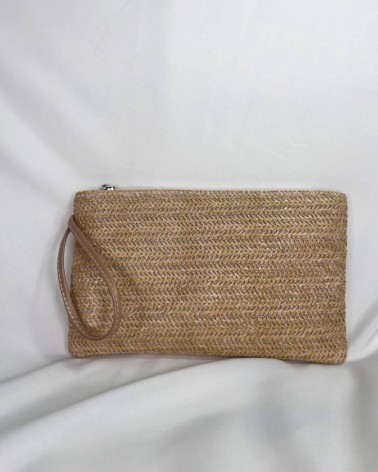Bolso Marrón Clarito De Raffia