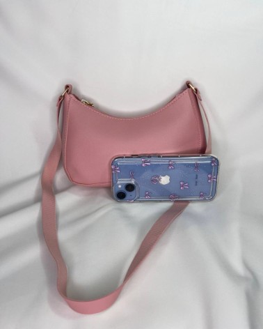 Bolso bandolera pequeño rosa pastel