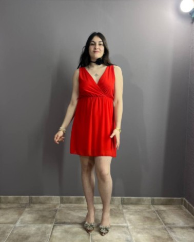Vestido Corto Roja de Tirantes
