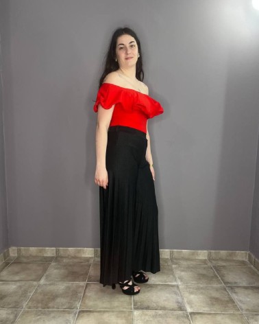 Body de Fiesta Rojo con Volantes
