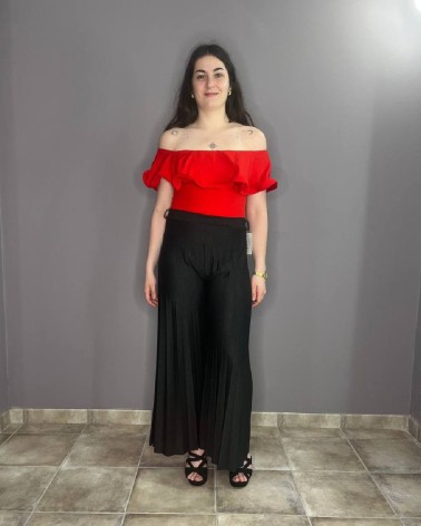 Body de Fiesta Rojo con Volantes
