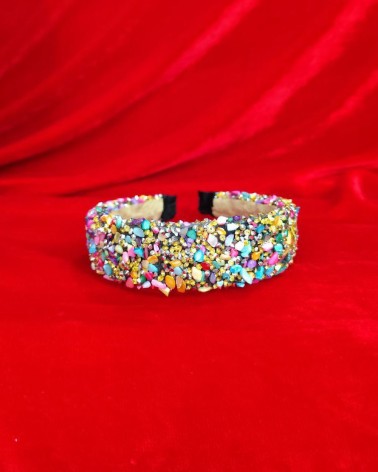Diadema multicolor con brillo