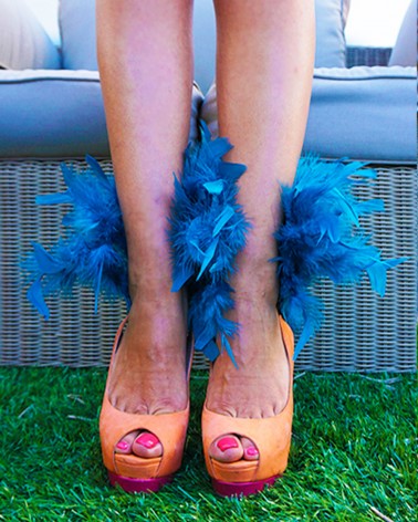 Accesorio zapato plumas