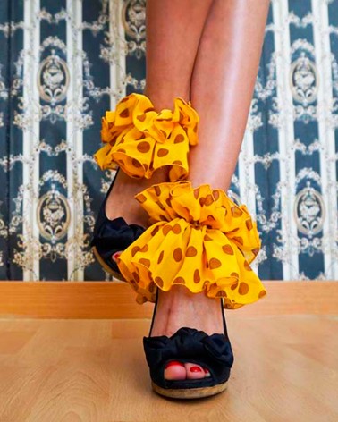 Accesorio zapato fruncidos