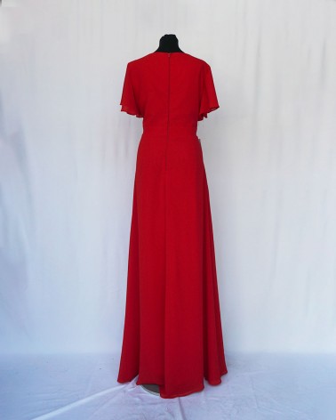 vestido de fiesta largo rojo LAC1382