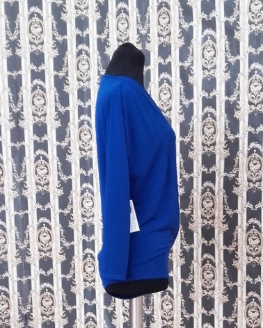 Body de Fiesta azul eléctrico escote cruzado