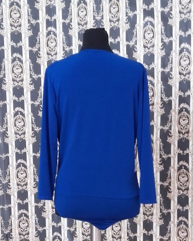 Body de Fiesta azul eléctrico escote cruzado