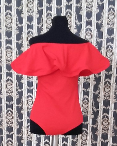 Body de Fiesta Rojo con Volantes