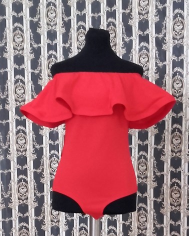 Body de Fiesta Rojo con Volantes