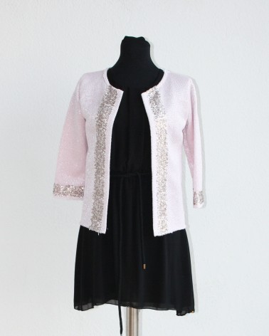 Chaqueta de fiesta rosa brillante