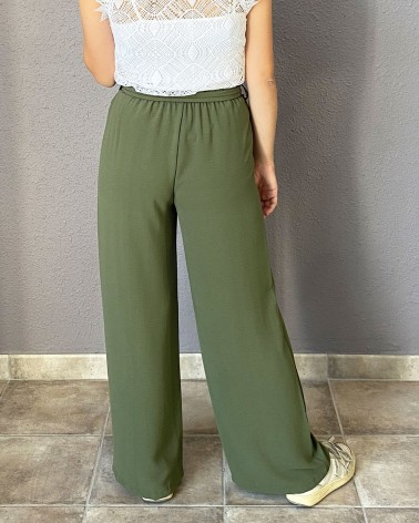 Pantalón campana verde militar