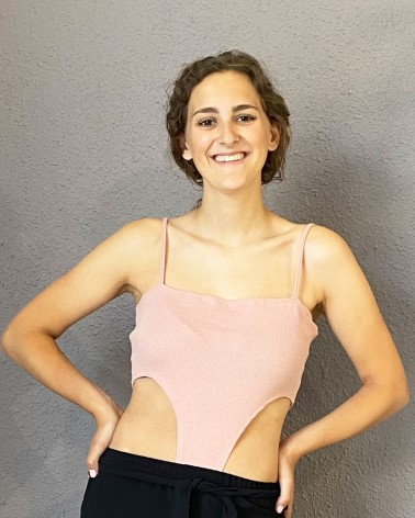 Body de tirantes rosa palo