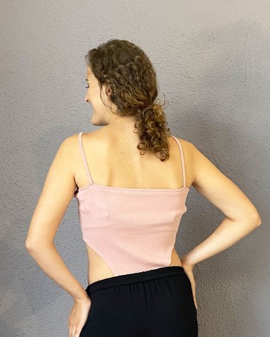 Body de tirantes rosa palo