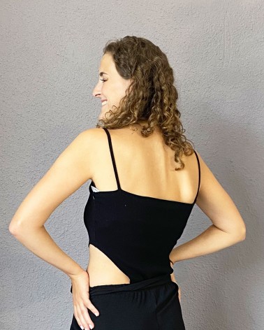 Body de tirantes negro
