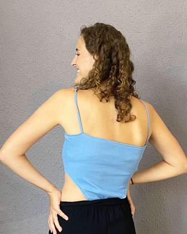Body de tirantes azul cielo