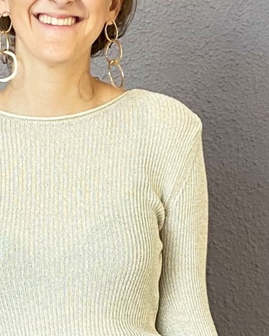 Jersey de manga larga blanco roto