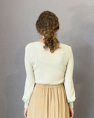 Jersey de manga larga blanco roto