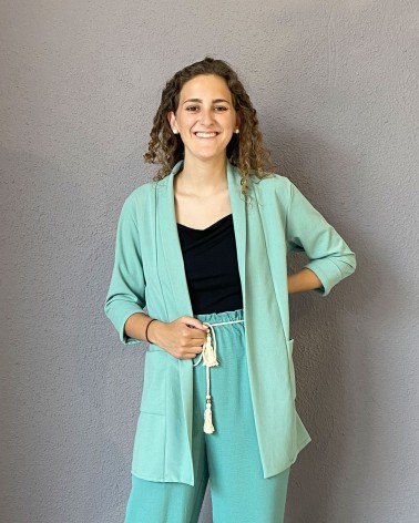 Chaqueta americana color verde claro
